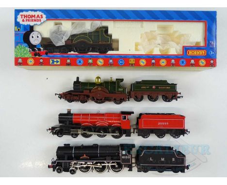 A group of OO gauge steam locos by various manufacturers to include a Thomas the Tank Engine variant (missing the tender, but