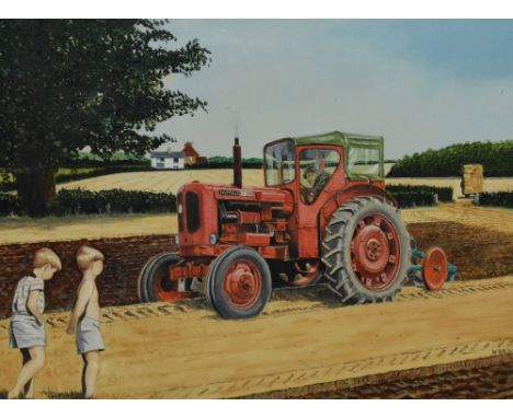 W.G Richardson (20th Century, British), gouache, Two nostalgic depictions of mid-20th Century tractor scenes, comprising a Fo