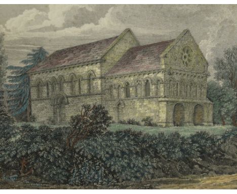 19th/20th Century School, hand coloured engravings, an assorted collection of engravings relating to British architecture and