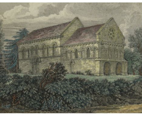 19th/20th Century School, hand coloured engravings, an assorted collection of engravings relating to British architecture and