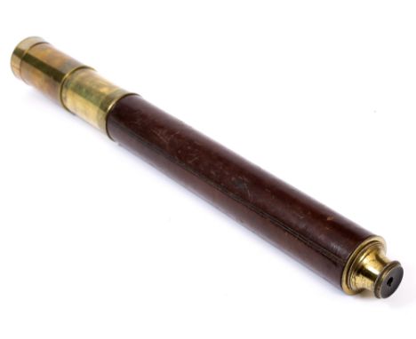 A 19TH CENTURY DOLLAND OF LONDON DAY OR NIGHT SINGLE DRAWER TELESCOPE 38cm overall (unextended excluding lens cap)