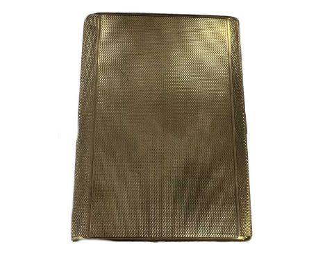 A George VI 9ct gold pocket cigarette case, mark of S.J.Rose &amp; Son, London 1938, of rectangular form, outer with bevelled