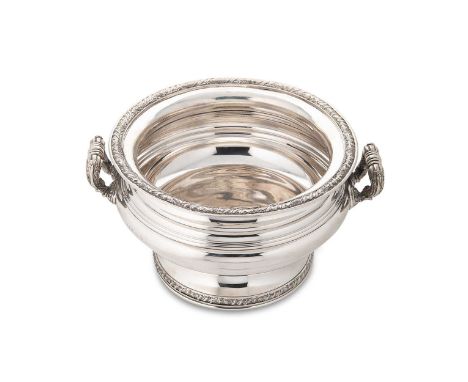 A George V silver two handled bowl, mark of Vaughton &amp; Sons, Birmingham 1922, of circular somewhat baluster form with app