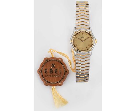 Ebel - A steel and gold plated 'Sport Classique' wristwatch, circa 1997, model number 1057901, serial number 18211360, circul