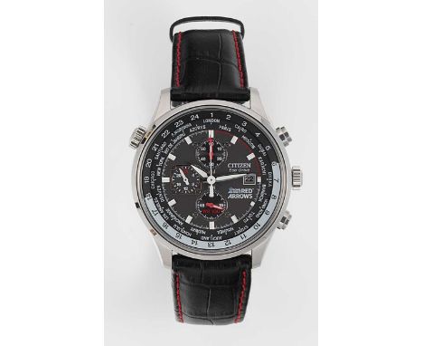 Citizen - A steel 'Eco Drive Red Arrows Limited Edition' chronograph wristwatch, circa 2014, model number B612-SO69149, seria