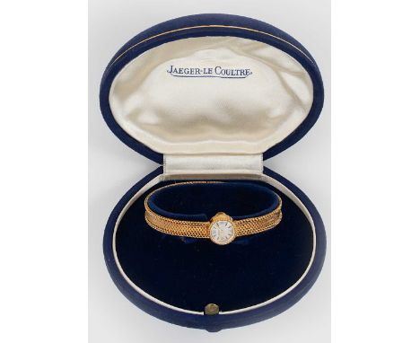 Jaeger-LeCoultre - A Swiss 18ct gold wristwatch, circa 1960, serial number 736450 A, circular cream coloured dial with gold c
