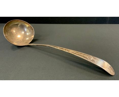 An early 20th century silver ladle, Dublin 1803, 7.6oz 