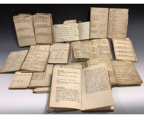 Willshaw Ceramics  Archives - various Victorian ceramic enamellers and painters note book, with trial glazes, formulas;  etc 