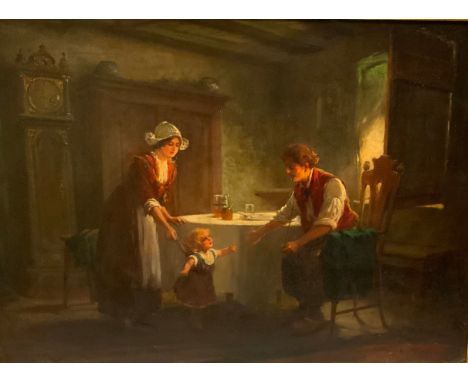 Alexander Rosell (1859-1922)First stepsigned, oil on canvas, 56cm x 77cm 