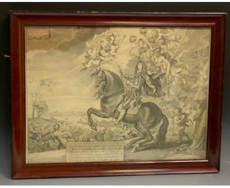 Cornelis van Caukercken after Abraham van Diepenbeeck, Charles le Second Roy de la Grande Bretagne, equestrian portrait for W