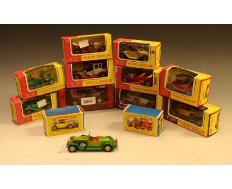 Die-cast Vehicles - Matchbox Models of Yesteryear including Y-1 Model T Ford, Y-2 1911 Renault 2 seater, Y-2 1914 Prince Henr