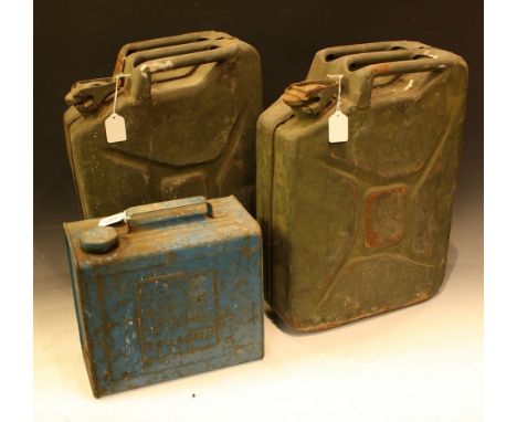 Salvage - a military can 1967, another 1968; an Esso Blue Paraffin can (3)