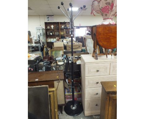 A RETRO COAT AND HAT STAND