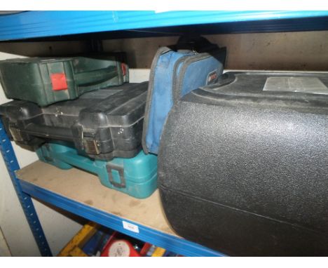 CASED POWER TOOLS TO INCLUDE AN ERBAUER MITRE SAW