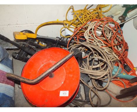 A LARGE QUANTITY OF ELECTRICALS, GARDEN TOOLS ETC