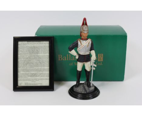 A Ballantynes model figure of a Blues & Royals, boxed