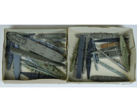A collection of wooden model ships, many by E.Matthews 