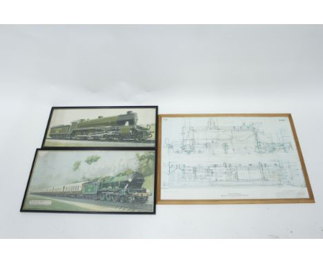 One railway print the Golden Arrow Limited" and two other prints"