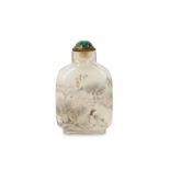 A CHINESE GLASS INSIDE-PAINTED 'LANDSCAPE' SNUFF BOTTLE, BY ZHOU LEYUAN.