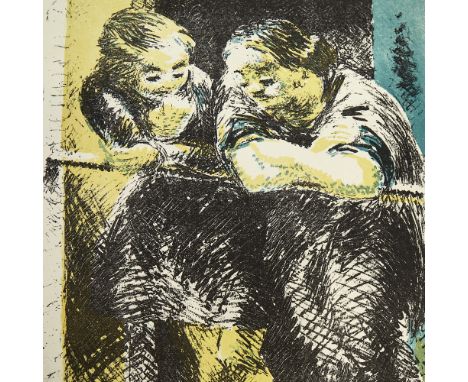 Duncan Grant (1885 - 1978), lithograph on handmade paper, Window in Toledo, published by Millers Gallery Lewes 1945, edition 