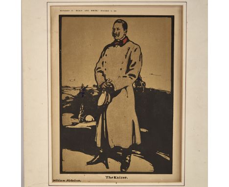 William Nicholson, lithograph, the Kaiser, published 1899, image 12.5" x 9", mountedEven paper discolouration and a few tiny 