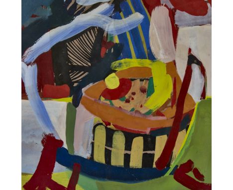 Nikolay Zlaten?, gouache on paper, Komposition I, 1999, signed and also signed on the mount, 17" x 24", framedPaper very slig