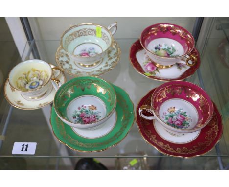 Collection of Old Foley China Cups and Saucers inc. Helichrysum Cup and Saucer 