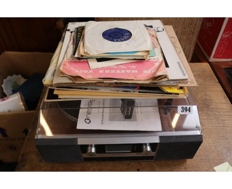 Neostar Record Player and assorted Records 