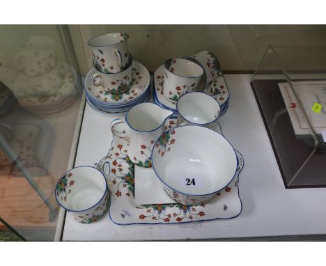 Sutherland Art China floral decorated Tea Service 