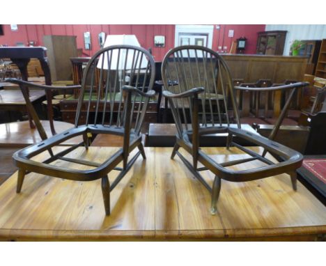 A pair of Ercol Golden Dawn beech armchairs 