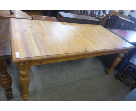 A pine dining table 