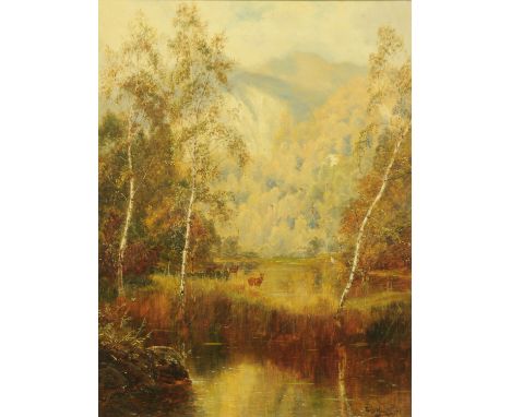 Theodore Hines R.A. "A Passing Shower", signed and dated '99, inscribed on canvas verso "A passing Shower Loch Achray, Trossa