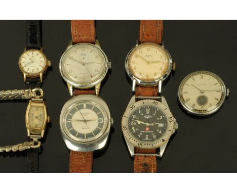  A collection of vintage and later gentleman's and ladies wristwatches, to include Avia Self-Winding De Lux, Rotary automatic