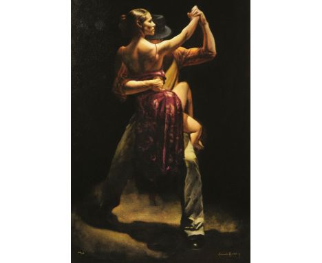 Hamish Blakely, Limited Edition print, 44/150, "Between Expressions", canvas on board.  108 cm x 73 cm, framed, signed. 