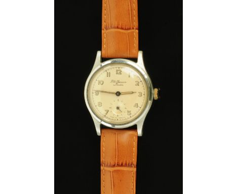 A gentleman's vintage wristwatch, mid 20th century, the dial with luminous Arabic numerals and hands, with subsidiary seconds