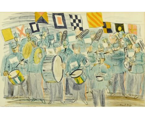 After Raoul Dufy, "The Band", colour print, published by School Prints Ltd., and printed in Great Britain by W S Cowell Ltd. 