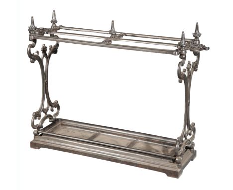 A CAST IRON STICK STAND BY JAMES YATES OF ROTHERHAM 19th century, the underside embossed with the maker's name and registrati