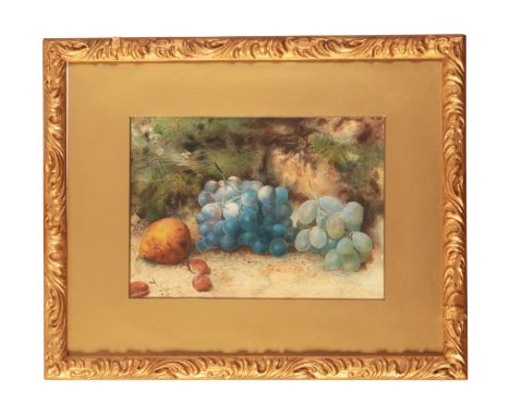 MANNER OF OLIVER CLARE (1853-1927) Still life with fruitunsigned, watercolour, 23.5cm x 33cm