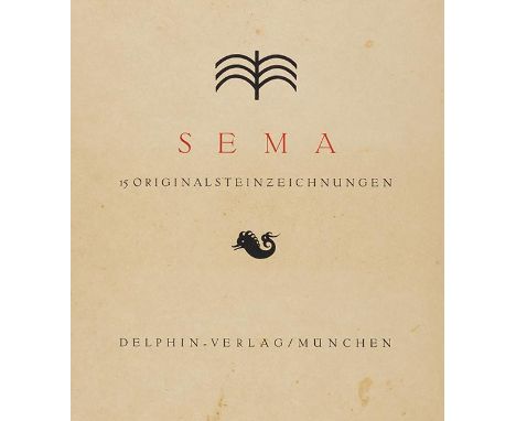 Sema    Schieles erste Graphik 15 Originalsteinzeichnungen. München, Delphin-Verlag 1912. • Eine der wenigen vollständigen Ma