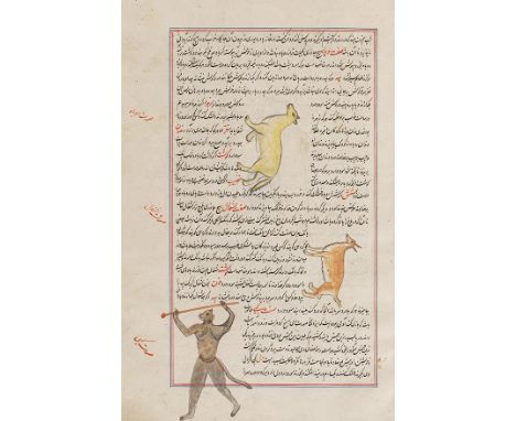 Dschamali (Jamali Yazdi)    Frühe iranische Enzyklopädie der Natur Farrukh-nama-i Dschamali. Persische Handschrift auf Papier