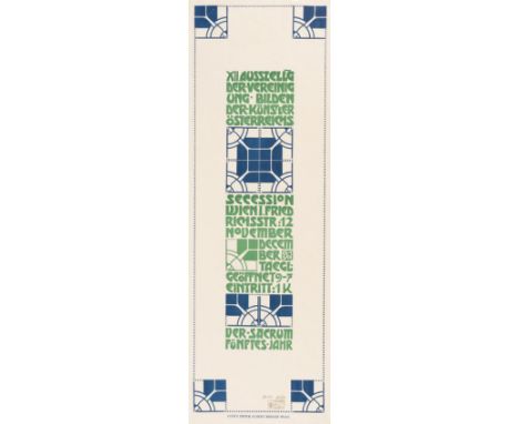 Alfred Roller    Wiener Secession Plakat zur XII. Ausstellung der Vereinigung Bildender Künstler Österreichs. Secession. Nove