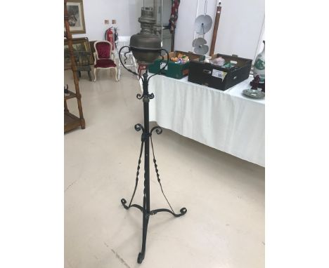 A Victorian floor standing oil lamp