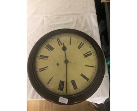 A 19th century station clock with non-fusee movement