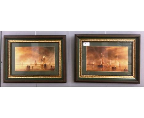 Ronald Cavalla (b. 1940): a pair of oils of seascape scenes, each signed, 15 x 25 cm