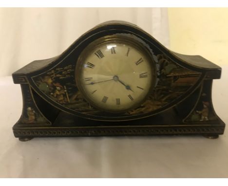 A Chinoisserie mantel clock