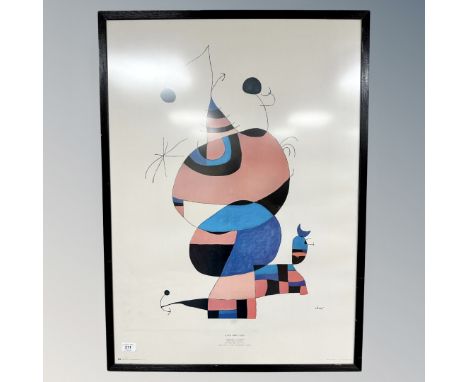 A Continental print 'Joan Miro', framed.