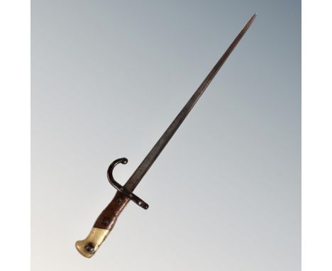 A French 1874 Gras bayonet, lacks scabbard