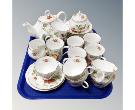 A twenty seven piece Ringtons Regina Strawberry bone tea and coffee service 