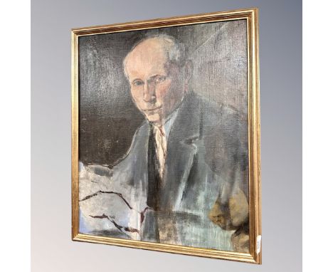 Continental School : Portrait of a Gentleman, oil on canvas, 45 cm x 54 cm