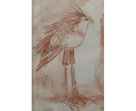 "Study of a Bird", sepia print, 34 X 22 cm